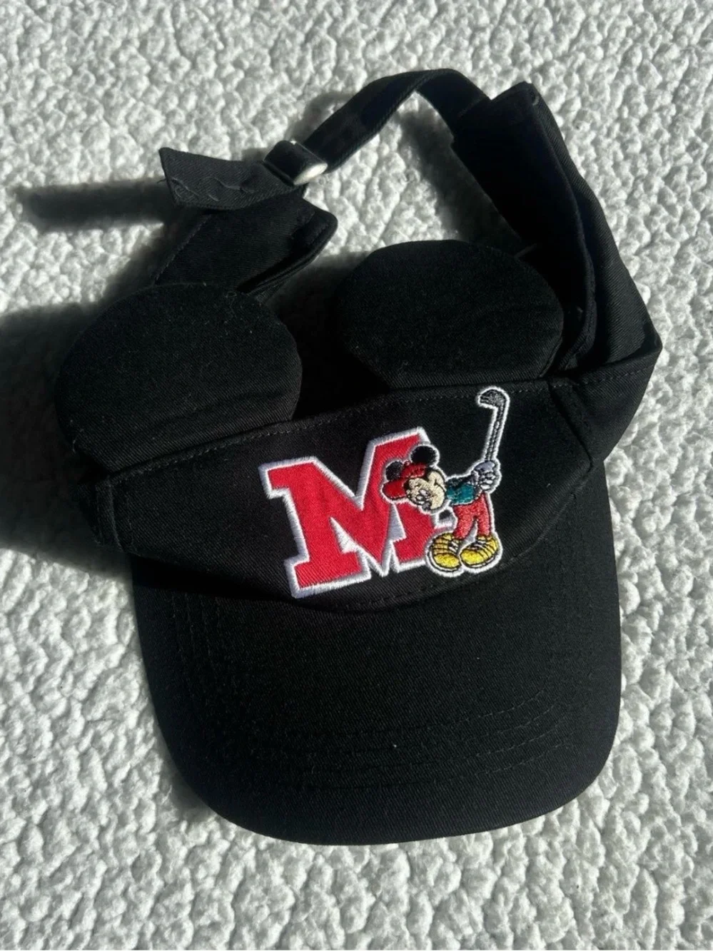 Mickey Mouse embroidered golf visor cap